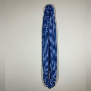 J. Crew Blue & White Striped Modal Fabric Infinity Scarf Soft Stretchy Nautical